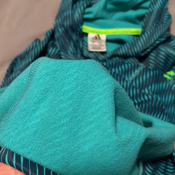Adidas Blue Striped Hoodie size- L(14/16) - Picture 5 of 5